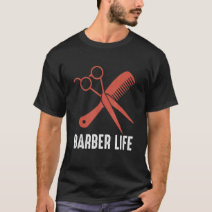 Camiseta Barbers Life Hairstylist Hairdressers Tesoura Gra