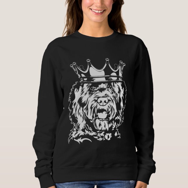 Camiseta Barbet with crown dog hound dog mom (Frente)