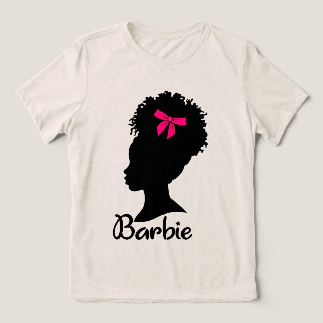 Camiseta Barbie Negra (Design frontal)