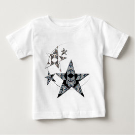Camiseta Barboteuse branco com estrelas