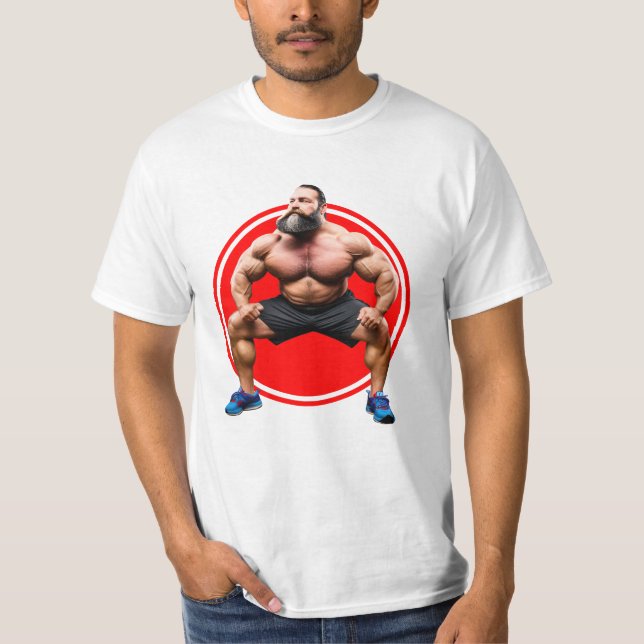 Camiseta Barbudo Musculoso (Frente)