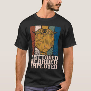 Camiseta Barbudo Tatuado Empregado Barba Humor bigode