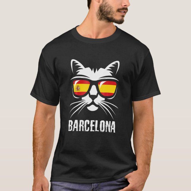 Camiseta Barcelona Cat Flag (Frente)