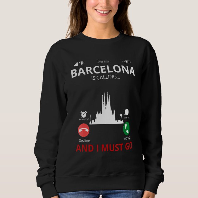 Camiseta Barcelona chama Espanha Souvenir (Frente)