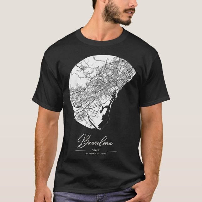 Camiseta Barcelona City Map (Frente)