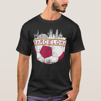 Camiseta Barcelona City Skyline Soccer Sports Fans Cool gir
