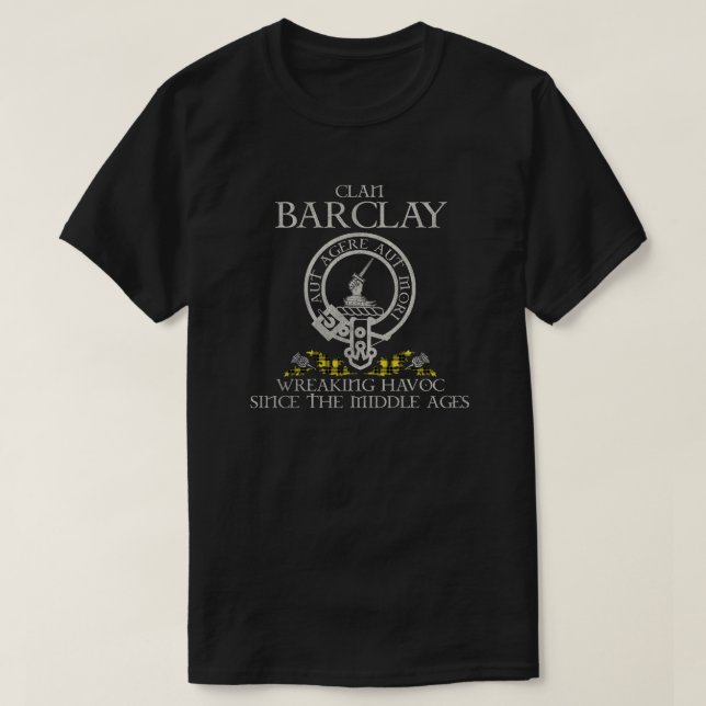 Camiseta Barclay Dress Clan crest sobrenome escocês tartan  (Frente do Design)