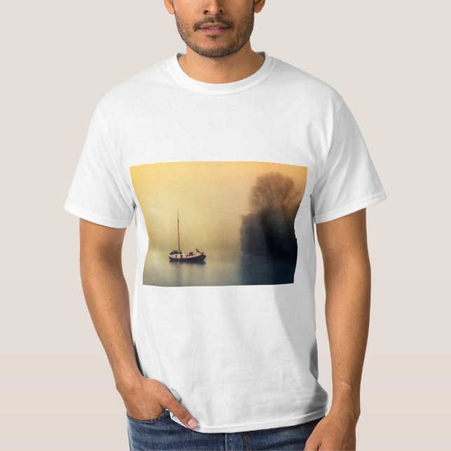 Camiseta Barco a vela enevoado (Frente)