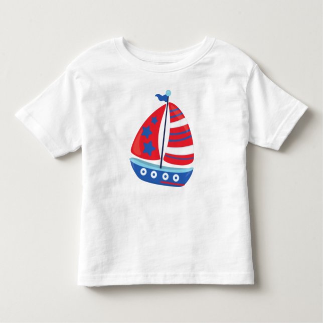 Camiseta Barco à vela, marinheiro, à vela, navio, velas, ba (Frente)