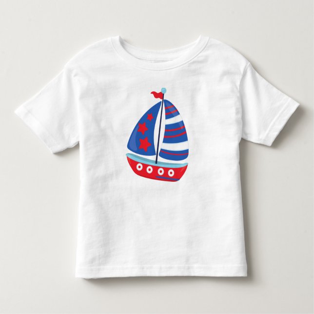 Camiseta Barco à vela, marinheiro, à vela, velas, navio, ba (Frente)