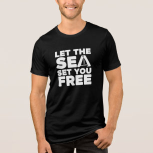 Camiseta Barco à Vela Náutico "Deixe o Mar Libertá-lo"
