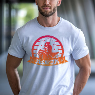 Camiseta Barco Âncora do Capitão Legal e Velho Retro de Vel