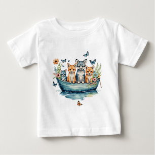 Camiseta Barco cortado com animais