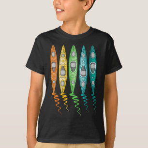 Camiseta Barco de Caiaque Colorido Viagem ao Ar Livre Rio C