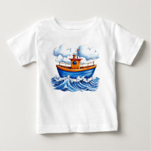 Camiseta Barco de desenho animado