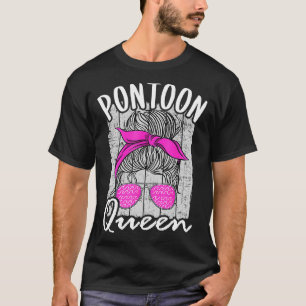 Camiseta Barco de Férias Familiares do Pontoon Lake Life Ma