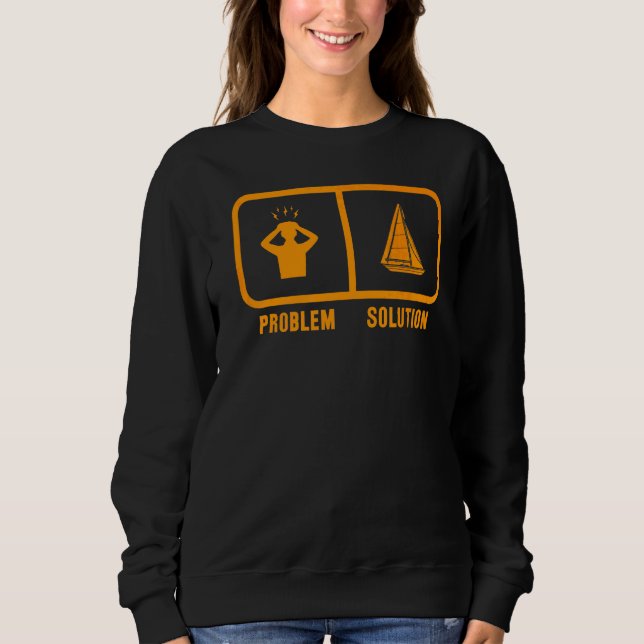Camiseta Barco de navegação da solução de problemas (Frente)