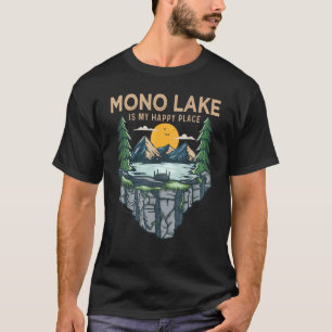 Camiseta Barco de Pesca Acampamento Meu Lugar Feliz Mono La
