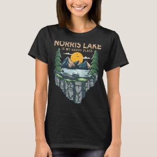 Camiseta Barco de Pesca Acampamento Meu Lugar Feliz Norris