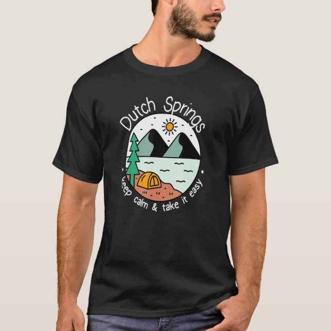 Camiseta Barco de Pesca Acampamento   Relaxe Dutch Sprin (Frente)