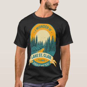Camiseta Barco de pesca Camping Lago Vacinação Lago Rua Cla