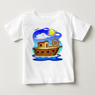 Camiseta Barco de Pesca Cartoon 