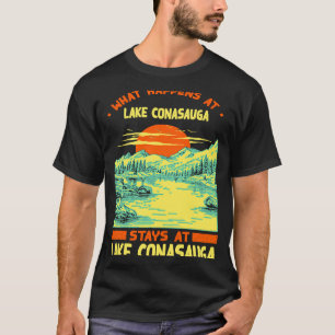 Camiseta Barco de pesca Lago de Vacinação do Lago Conasau