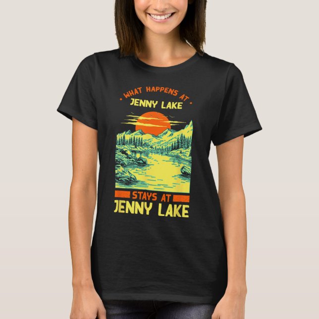 Camiseta Barco de pesca Vaga do lago Jenny Lake (Frente)