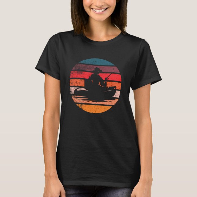 Camiseta Barco de Pesca Vintage Sunset (Frente)