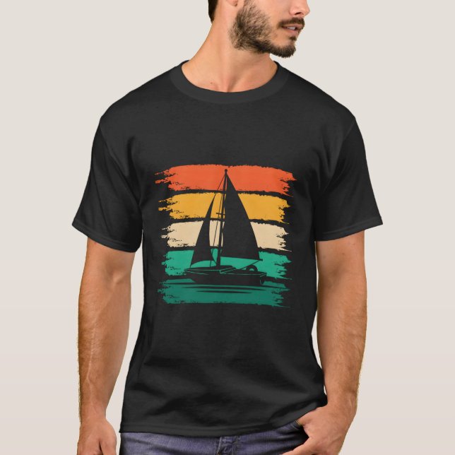 Camiseta Barco de vela à vela e Barco de vela (Frente)