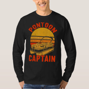 Camiseta Barco do Capitão do Barco de Pontoon de Vintage