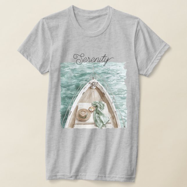 Camiseta Barco do Oceano Calmo Serenidade (Postura )