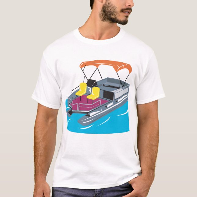 Camiseta Barco do pontão retro (Frente)