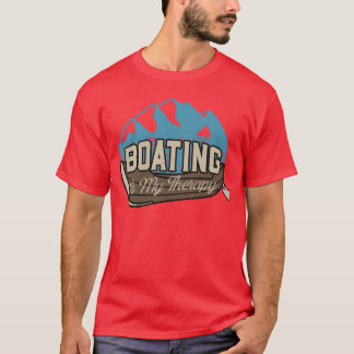 Camiseta Barco É Minha Terapia Lago Acampamento De Pesca am