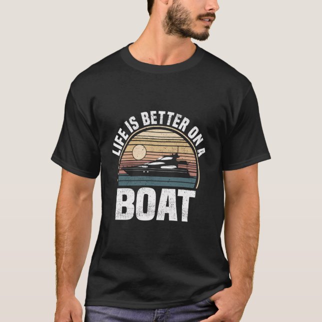 Camiseta Barco Engraçado Capitão Cita Marítimos (Frente)