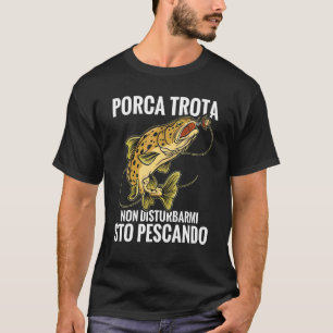 Camiseta Barco Engraçado de Pesca Não Me Perturbe Estou Pes