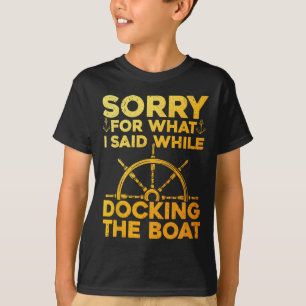 Camiseta Barco Engraçado Para Homens Encaixando O Capta De 
