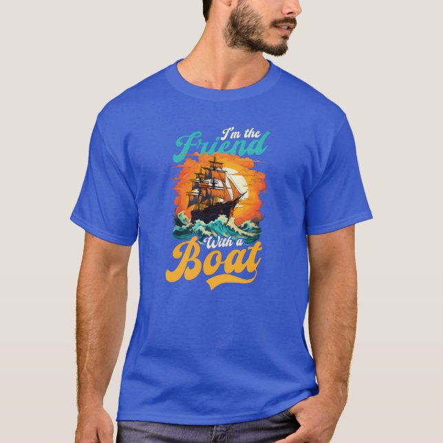 Camiseta Barco Imhe Amigo Com Amigos De Barco (Frente)