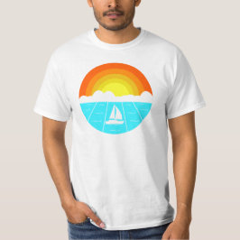 Camiseta Barco no mar! Mar e Sol! Hora das férias!