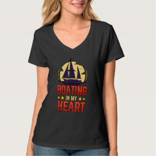 Camiseta Barco No Meu Coração Navio Capitão Cruise