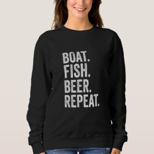 Camiseta Barco Peixe Cerveja Repetir Bebendo Isca de Pesca 
