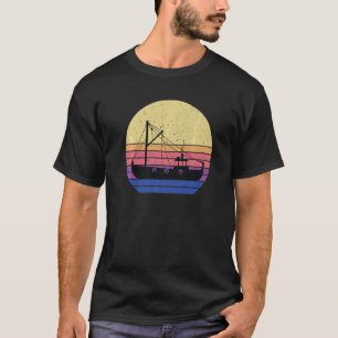 Camiseta Barco-pescador Roupa de pesca com arrastão
