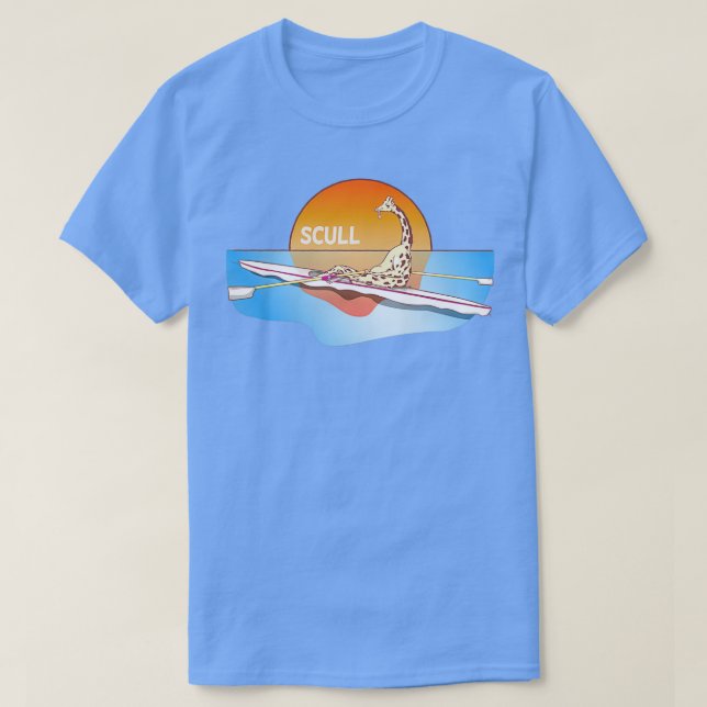 Camiseta Barco-Solteiro girafa (Frente do Design)