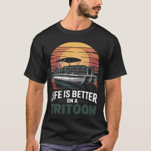 Camiseta Barco Tritoon Barco de Três Pontões Capitão do Pon