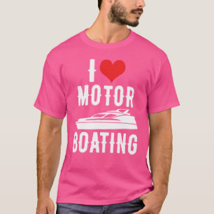 Camiseta Barco Vintage Retro Eu Amo Lançar Motor Barqueiro