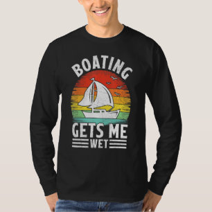 Camiseta Barcos antigos e retrô me deixam molhado Barco de