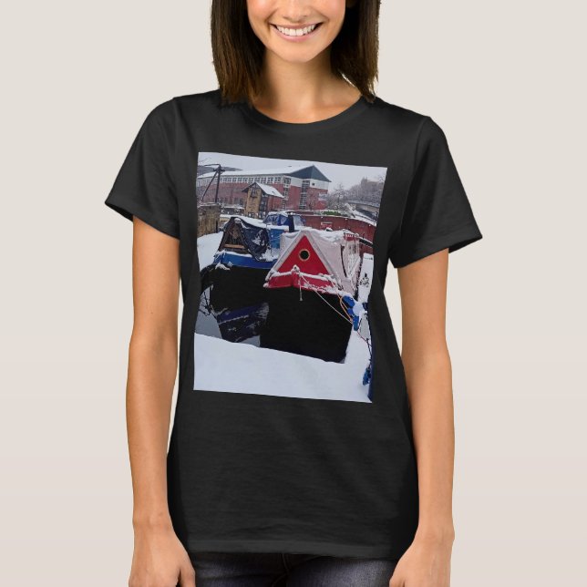 Camiseta Barcos azuis e vermelhos (Frente)