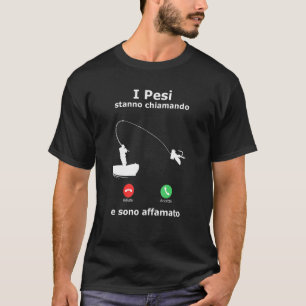 Camiseta Barcos de Pesca Barcos de Pesca A Pesca Está Chama