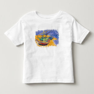 Camiseta Barcos de pesca de Vincent van Gogh   na praia