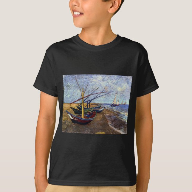 Camiseta Barcos de Pesca em Praia (Frente)